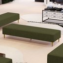 Ver imagem 3 de Puff Decorativo Sala de Estar Bali W01 Pés Palito 170x60cm Linho Verde - Lyam Decor