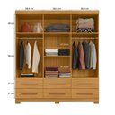 Ver imagem 2 de Roupeiro 180cm 6 Portas 6 Gavetas sem Espelho - Ssx Multicoisas