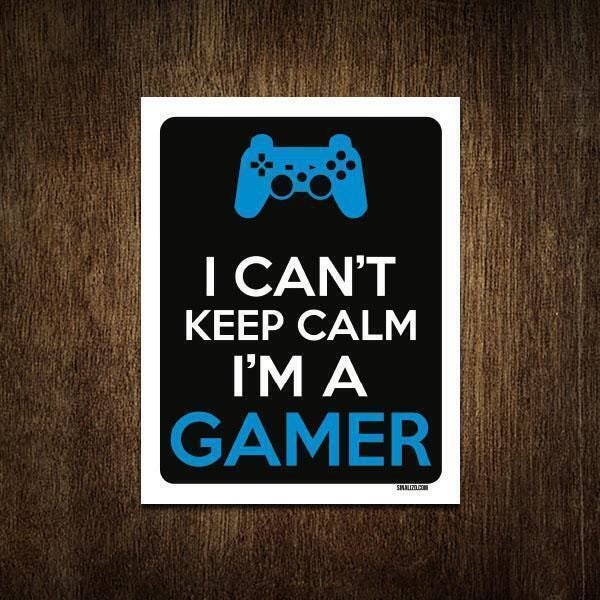 Placa Decorativa - I Can'T Keep Calm Gamer Ps 27X35 - 1