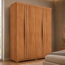 Ver imagem 1 de Guarda-Roupa Solteiro 100% MDF 4 Portas e 2 Gavetas com Pés Multimóveis CR35521 Madeirado