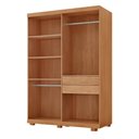 Ver imagem 5 de Guarda-Roupa Solteiro 100% MDF 4 Portas e 2 Gavetas com Pés Multimóveis CR35521 Madeirado