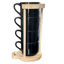 Ver imagem 5 de Kit Jogo 4 Xicaras Café/chá 200ml C/ Suporte Pinus - Preta