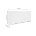Ver imagem 3 de Cozinha Completa Múltipla 4 Peças (2 Armários + 1 Balcão + 1 Paneleiro) C4P85 Branco/Preto -