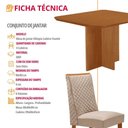 Ver imagem 2 de Mesa de Jantar Olimpia 4 Lugares Quadrada MDF Laminado 90cm Creme e Naturale Moderna