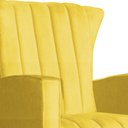 Ver imagem 2 de Poltrona Estofada de Balanço Melinda Suede Amarelo - Lm Decor