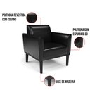 Ver imagem 6 de Poltrona Base de Madeira Fixa Preto Marisa Corano D03 - D’Rossi