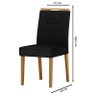Cadeira para Mesa de Jantar Italia Kit 2 Peças Ype Veludo Preto – New Ceval - 3