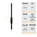 Ver imagem 4 de Arandela Traço Frame Linear Reta Led 6w 50cm 3000k-preto