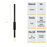 Arandela Traço Frame Linear Reta Led 6w 50cm 3000k-preto - 4