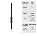 Ver imagem 4 de Arandela Traço Frame Linear Reta Led 6w 50cm 3000k-preto