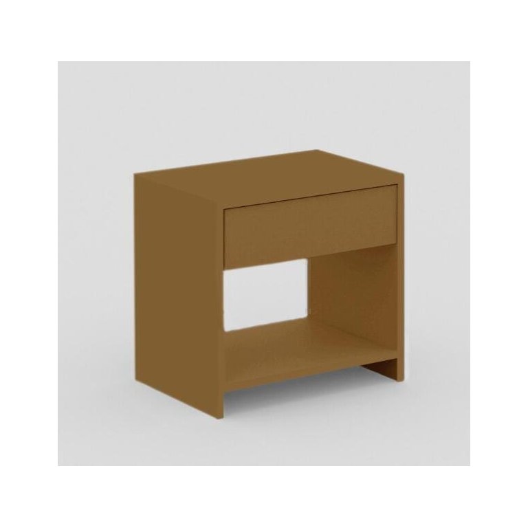 Mesa de Cabeceira com 1 Gaveta e Prateleira em MDF - Madeira