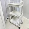 Carrinho Organizador 3 Prateleiras Andares Multiuso Auxiliar Papelaria Cozinha Banheiro Branco - 3