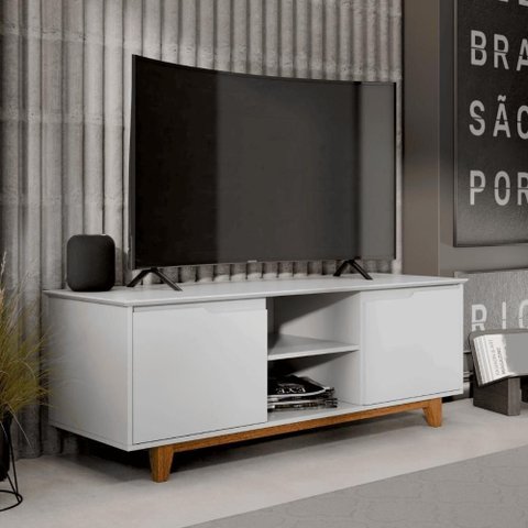Rack Balcão Sala Tokyo Branco