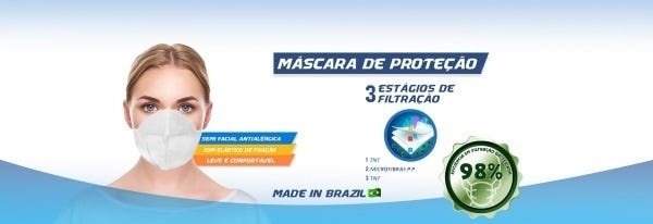 Máscara Descartável Tripla Proteção Clipe Nasal 3 Cx 50 Uni - 5