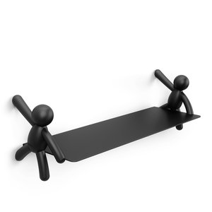 BUDDY - PRATELEIRA DE PAREDE PRETO