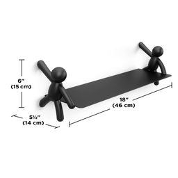 BUDDY - PRATELEIRA DE PAREDE PRETO - 6