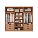 Ver imagem 4 de Guarda Roupa Casal La Belle 6 Portas e 6 Gavetas Cinamomo/off White - Panan