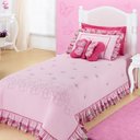 Ver imagem 1 de Kit Cobre Leito Bordado Jardine Solteiro 3 Pecas - Rosa