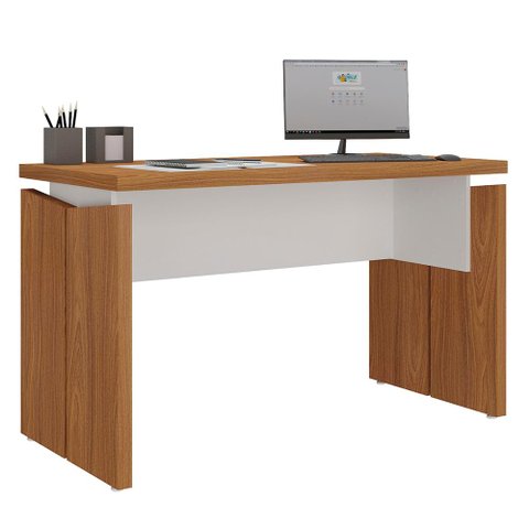 Mesa para Escritório Home Office 125cm Corp A06 Freijó/branco - Mpozenato