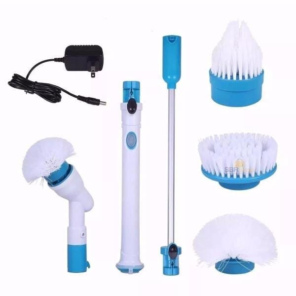 Vassoura Elétrica Magic Spin Scrubber 3 In 1 Recarregável