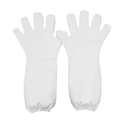 Luva De Apicultor Tirar Abelha Poliéster Branca Longa - 1