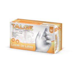 Luva de Latex M talcada Talge cartucho com 100 un - 1