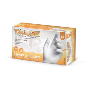 Luva de Latex M talcada Talge cartucho com 100 un