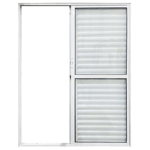 Porta Balcão 3 Folhas Alumínio Branco Linha 25:210 x 160
