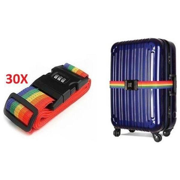 Kit 30 Cinta Correia De Segurança Segredo Senha Fechar Mala - 3