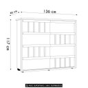 Ver imagem 4 de Cômoda para Quarto com 8 Gavetas 136cm Avila Off/cinamomo Z10 - Mpozenato