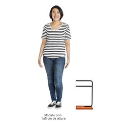 Porta Toalha de Rosto Para Pia Glam Base de Madeira D09 Preto - Mpozenato - 5