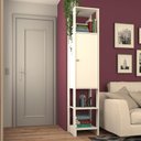 Ver imagem 2 de Closet com 1 Porta Contendo 2 Prateleias e 3 Nichos Externos Yes Nova Mobile Branco