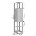 Ver imagem 3 de Closet com 1 Porta Contendo 2 Prateleias e 3 Nichos Externos Yes Nova Mobile Branco