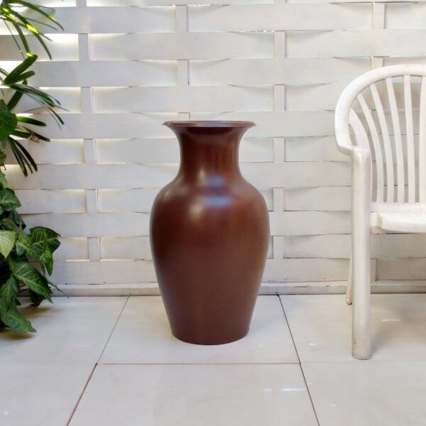 Vaso de Planta Decorativo Estilo Garrafa Egipcio 70x40cm - 2