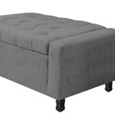 Ver imagem 3 de Calçadeira Baú Queen Everest P02 160cm para Cama Box Corano - Doce Sonho Móveis Cinza