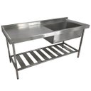 Ver imagem 1 de Pia Aço Inox Industrial 180x70x90 Cm Cuba Grande Cubão Direita Nortinox