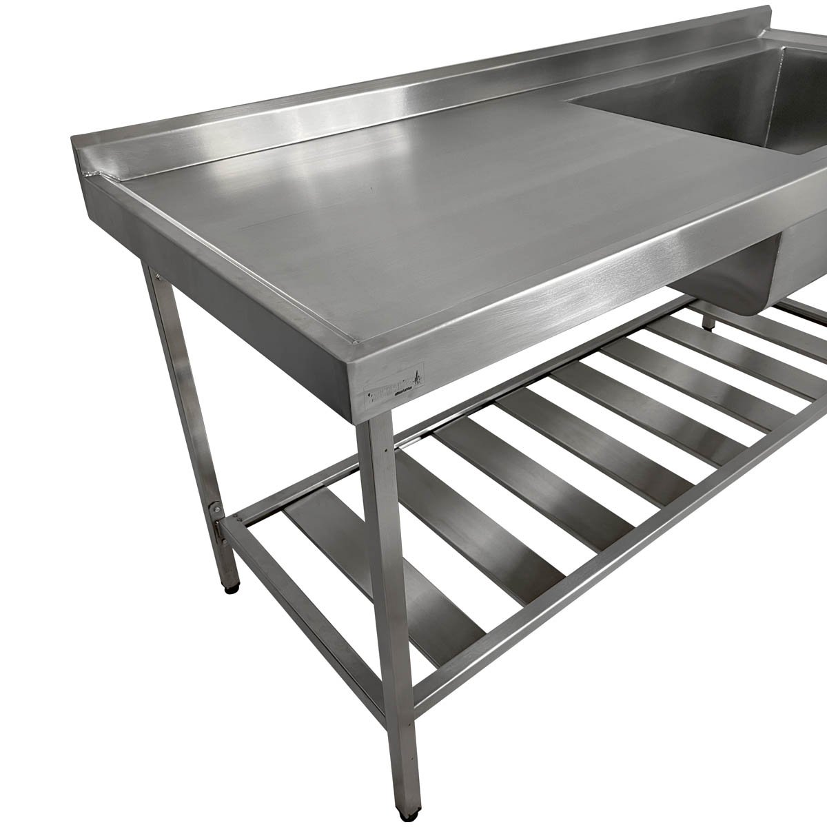 Pia Aço Inox Industrial 180x70x90 Cm Cuba Grande Cubão Direita Nortinox - 4