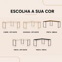 Ver imagem 5 de Mesa em L sem Prateleira Orion em MDF Estilo Industrial Klm Store