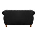 Ver imagem 3 de Namoradeira Decorativa Chesterfield Sofá Realeza Vintage - Veludo Preto