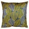 Capa de Almofada Suede Suprema em Tons Amarelo e Cinza Tecido Estampa:folhas;tamanho:45x45cm - 1