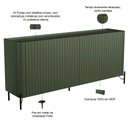 Ver imagem 3 de Aparador Buffet Sala de Jantar 4 Portas Brise Pés Industrial Preto Naim I03 Musgo - Lyam Decor