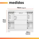 Ver imagem 5 de Cômoda Sapateira 4 Gavetas 2 Portas Boston Flex