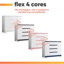 Ver imagem 4 de Cômoda Sapateira 4 Gavetas 2 Portas Boston Flex