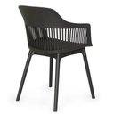 Ver imagem 5 de Kit 4 Cadeiras de Jantar Estofada Marcela Montreal Polipropileno Preto