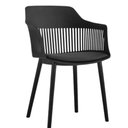 Ver imagem 1 de Kit 4 Cadeiras de Jantar Estofada Marcela Montreal Polipropileno Preto