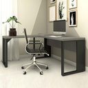 Ver imagem 1 de Mesa de Escritório em L Linha Industrial Metalon Tampo 40mm 