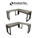 Ver imagem 4 de Mesa de Escritório em L Linha Industrial Metalon Tampo 40mm