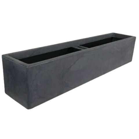 Vaso Floreira Cubo (100x20) Antique Preto Vasart