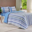 Ver imagem 1 de Edredom Solteiro Bella Cama Malha 125g/m² 100% Algodão 160x220cm Bene Casa Azul