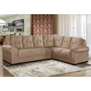 Ver imagem 1 de Sofá de Canto Rubi 5 Lugares Suede 2,67x2,02m Base Removível Sofá Casa